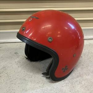 当時物 Arai 新井広武商店 ヒロタケアライ ビンテージ ジェットヘルメットHIROTAKEARAI CB750 ビンテージ 赤ヘル ヴィンテージ 昭和レトロ 