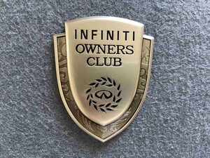 ★インフィニティ INFINITI★31★ 金属ステッカー エンブレム 3D ドレスアップ メタルカーエンブレム デカール 装飾 1枚 ゴールド