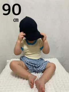 新品　子供服　カラフル　セットアップ　青　赤　90㎝