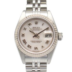 ロレックス デイトジャスト F番 ブランドオフ ROLEX ステンレススチール 腕時計 SS/WG 中古 レディース