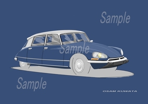 イラスト シトロエン DS A4サイズ 額入り