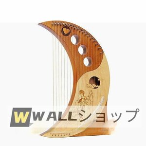 新入荷★ハープ弦楽器、木製竪琴 Lyre Harp 19弦、リラの金属弦、 楽器ライアーハープ 恋人の楽器恋人愛好家子供の子供たち