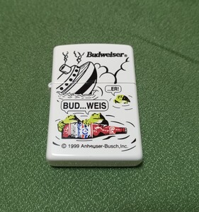 Zippo/ジッポー　バドワイザー　1998年製　Budweiser　ホワイト