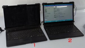 ジャンク品 AC付 2台SET FUJITSU ARROWS Tab Q738/SB /Core i5 7300U/メモリ4GB/SSD無し/SSD128GB/13.3インチノート PC パソコン R110403