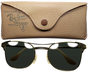 リアル最高位TRUE US CLASSIC 1950s 奇跡的貴重デッドストック USA製 B&L RAYBAN ボシュロム レイバン 最初期 SIGNET 1/10 12KGF size52/20