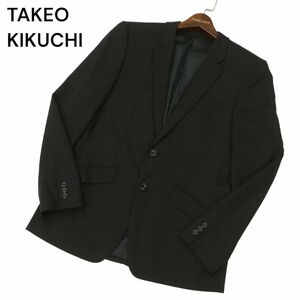 TAKEO KIKUCHI タケオキクチ 通年★ 総裏 2B テーラード ジャケット Sz.3　メンズ 黒　C4T02340_3#O