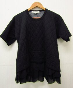 COMME des GARCONS コムデギャルソン キルティングカットソー RN-T002 AD2014 サイズ：S ∩FL1057