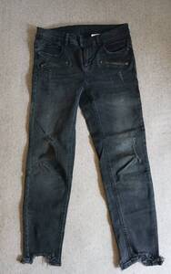 ZARA BASIC Z1975 DENIM　ダメージスキニーデニム　サイズ38　中古