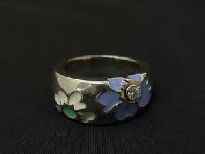 STAR JEWELRY スタージュエリー SV925 フラワー 花 ラインストーン リング 指輪 アクセサリー シルバー系 DG2439