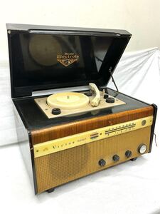 希少 VICTOR RADIO ELECTROLA 真空管ラジオ ビクター RE-317 レコードプレーヤー 当時物 レトロ 家電 オーディオ機器 音響 インテリア 1円~