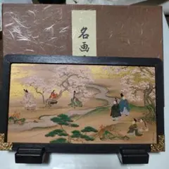 名画衝立　吉野山　　観桜　屏風