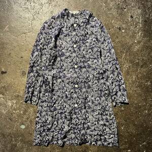 COMME des GARCONS COMME des GARCONS 07aw 総柄丸襟ワンピース ペイズリー コムデギャルソンコムデギャルソン コムコム 2007aw AD2007