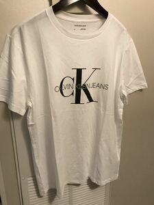 USA購入 Calvin Klein jeans カルバンクライン ジーンズ ビッグ cK ロゴ 半袖 Tシャツ　 ティーシャツ ホワイト 白 Sサイズ M 新品未使用