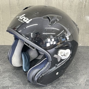 ジェットヘルメット 【中古】ARAI アライ SZ-F SZF ブラック 57-58cm PSCマーク有 オートバイ バイク 二輪 シールド無し / 65785