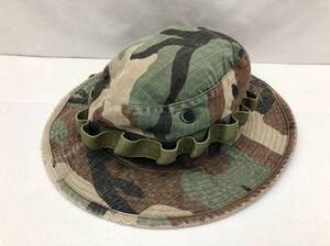 BANCROFT CAP COMPANY カモフラ柄 ハット サイズ7 1/2 カーキ系 DSA100 87 R 8738 HAT SUN WOODLAND TYPE 3 迷彩 24041702