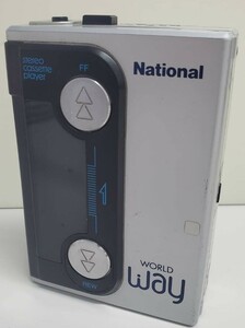 ナショナル National WORLD Way RQ-J2 シルバー カセットプレーヤー　松下電器　通電確認済　カセット起動未確認　中古　現状品　希少