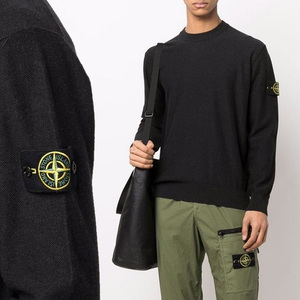 送料無料 25 STONE ISLAND ストーンアイランド 7615516B2 V0M65 チャコールグレー サマーニット セーター size XL