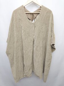 ◇ KiiRA キーラ CORDUROY PONCHO 長袖 ポンチョ サイズF ベージュ レディース P