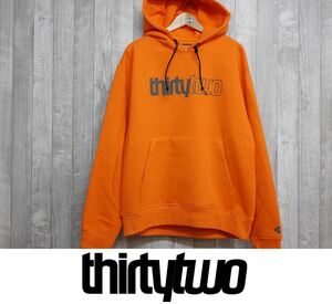 【新品】25 ThirtyTwo DOUBLE TECH HOODIE - XLサイズ - GREY/ORANGE 撥水 パーカー スノーボード 正規品