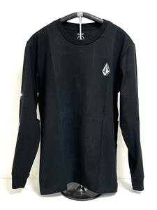 VOLCOM ボルコム AF632200BLK② メンズ XLサイズ 長袖Tシャツ ロンティー PrintTee 3連ロゴ Logo ブラック色 ヴォルコム 新品即決 送料無料