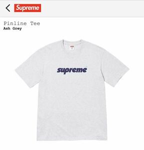 Supreme Pinline Tee アッシュグレー XLサイズ Tシャツ ピンライン シュプリーム BOX LOGO ボックスロゴ ボゴ