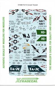 1/72　エクストラデカール　Xtradecal X72086 Vought TA-7C Corsair Twosair