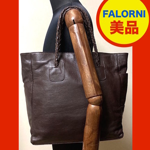 43Y241206C 美品 FALORNI ファロルニ メンズ トートバッグ 検 ビジネス ショルダー ボストン ブリーフケース リュック レザー 革