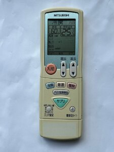 【電池付き】★中古★三菱(MITSUBISHI)　JG042 エアコン　エアコンリモコン　クーラー　クーラーリモコン