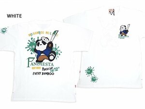 ホッケーマスク半袖Tシャツ◆PANDIESTA JAPAN ホワイトMサイズ 554850 パンディエスタジャパン パンダ 刺繍