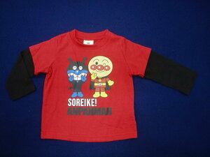 新品　FA34875-95　アンパンマン長袖Tシャツ　赤　レターパック発送（代引き不可）　