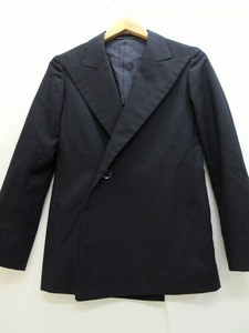 YOHJI YAMAMOTO+NOIR ヨウジヤマモトプリュスノアール ストライプジャケット Jacket 1 NE-J16-102 WOOL88% MOHAIR12% Made in Japan