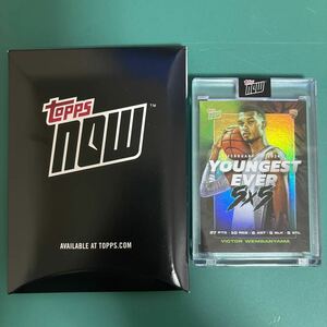 新品 Topps Now NBA バスケットボール ビクター ウェンバンヤマ RC ルーキーカード 最年少5×5記録 Wembanyama トレーディングカード VW-2