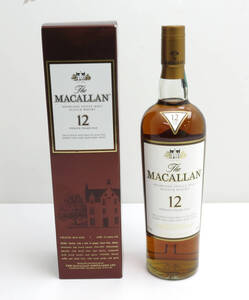 ☆未開栓☆The MACALLAN/ザ・マッカラン 12年 シェリーオークカスク 700ml 40度 旧ボトル 箱付 スコッチウイスキー 古酒