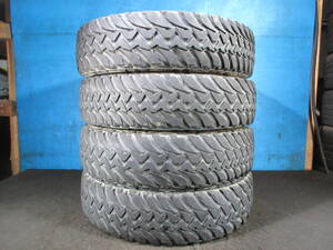 16インチMT ブリヂストン デューラー BRIDGESTONE DUELER M/T 185/85R16 105/103L LT 4本 №1362E 室内保管 中古オフロードタイヤ