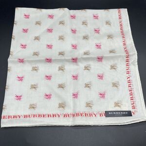 BURBERRY バーバリー ハンカチ 　 ピンクホワイト　