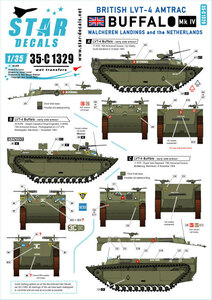 スターデカール 35-C1329 1/35 WWII イギリス LVT-4バッファローMkIV オランダ ワルヘレン上陸