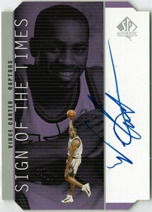 【ビンスカーター】NBA98-99　UpperDeck SP Authentic SignOfTheTimes Silver#NNO VinceCarter/TorontoRaptors 直書き直筆サイン Autograph