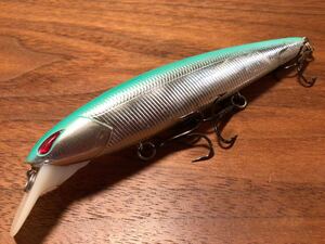 Y★良品★NORIES ノリーズ LAYDOWN MINNOW MID 110HF レイダウンミノーMID 110HF“ハイフローティング” グリーンバックイエローゴールド