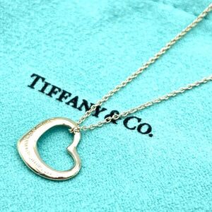 【コレクター必見】TIFFANY &Co. ティファニー オープンハート ネックレス SILVER925 シルバー ブランドアクセサリー 服装小物 DE3