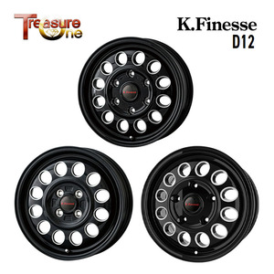 送料無料 トレジャーワン K.Finesse D12 3.5B-12 +42 4H-100 (12インチ) 4H100 3.5B+42【1本単品 新品】