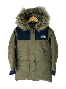 THE NORTH FACE◆MOUNTAIN DOWN COAT_マウンテンダウンコート/S/ナイロン/KHK/無地