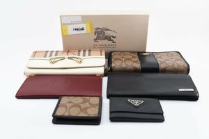 コーチ プラダ バーバリー 6点 まとめ 長財布 キーケース 小銭入れ レディース COACH PRADA Burberry