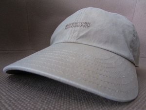 MACKINTOSH PHILOSOPHY GREY LABEL コットン ギャバジン ロゴ 刺繍 キャップ ベージュ マッキントッシュ フィロソフィー CAP ハット 帽子