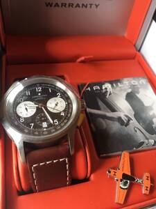 HAMILTON H765160 KHAKI AUTOMATIC BLACK DIAL WATCH 44MM CASE NEW TIMEPIECE ? 海外 即決