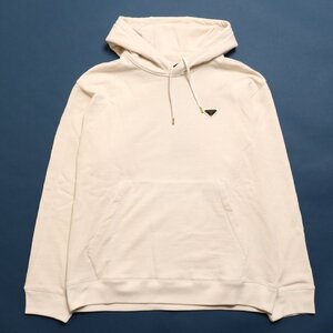 プラダ メンズ オーバーサイズド スエットパーカー ナチュラル サイズL PRADA HOODY UJL24B 14LJ F0018 NATURAL 新品