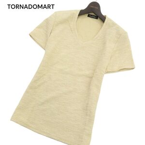 23ss★ TORNADOMART トルネードマート 春夏 半袖 Vネック カットソー Tシャツ Sz.M　メンズ 日本製　C4T03328_4#A