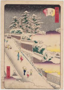 hana_desu15 真作 東都三十六景 霞ケ関雪中 広重二代 文久2年(1862)本物 浮世絵 木版画 大判 錦絵 名所絵 風景画 ukiyoe hiroshigeII 