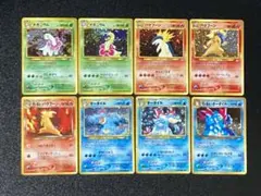 メガニウム&バクフーン&オーダイル　8枚セット　ポケモンカード 旧裏　御三家