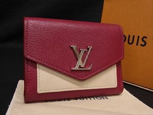 ■極美品■ LOUIS VUITTON ルイヴィトン M63811 トリヨンレザー ポルトフォイユロックミーコンパクト 財布 ウォレット レッド系 AP7956