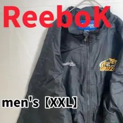 Y198【Reebok】GRIZZLYSナイロンジャケット【XXL】ブラック